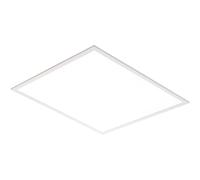 Loops Square Backlit LED Ceiling Panel Light - 595mm x 595mm - 40W Daylight White LED Module - Gloss White Aluminium & Opal Plastic - Commercial Office Ceiling Light Fitting