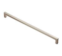 Loops Square Block Handle Pull Handle 330 X 10mm 320mm Fixing Centres Satin Nickel