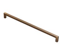 Loops Square Block Pull Handle 330 X 10mm 320mm Fixing Centres Antique Brass