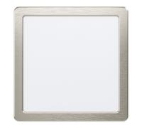 Loops Square Ceiling Flush Downlight Satin Nickel Spotlight 16.5W Built in LED in Metallics Loops Metallics