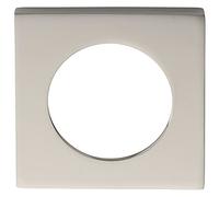 Loops Square Door Handle Rose Pack - 52 x 52 x 7mm - Polished Stainless Steel | Square Rose Cover - Convert Round Rose Handle to Square Rose - Screwless Design Rose