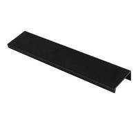 Loops Square Edge Finger Pull Handle - Matt Black 200mm - Slim Cupboard Drawer