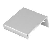 Loops Square Edge Finger Pull Handle - Polished Chrome 40mm - Slim Cupboard Drawer