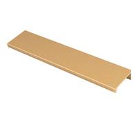 Loops Square Edge Finger Pull Handle - Satin Brass 200mm - Slim Cupboard Drawer
