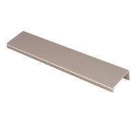 Loops Square Edge Finger Pull Handle - Satin Nickel 200mm - Slim Cupboard Drawer