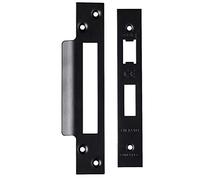 Square Forend Strike and Fixing Pack Suitable for Sashlocks Matt Black Loops Black One Size