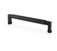 Loops Square Knurled Pull Handle - Matt Black - 160mm Centres Premium Drawer Door