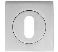 Loops Square Lock Profile Escutcheon 51 x 51mm Concealed Fix Satin Chrome Loops Multicolor