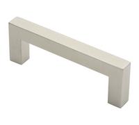 Loops Square Mitred Door Pull Handle 169 X 19mm 150mm Fixing Centres Satin Steel