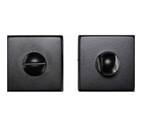 Loops Square Rose Thumbturn & Release Lock - Matt Black - Bathroom Door Wc