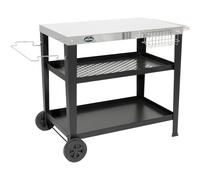 Loops Stainless Steel Top BBQ & Grill Trolley - Food Prep Dolley Outdoor Cooking Stand