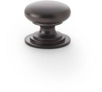 Loops Stepped Round Door Knob - Dark Bronze 25mm Classic Kitchen Cabinet Pull Handle