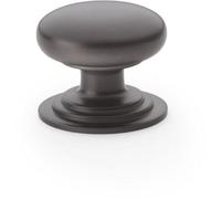 Loops Stepped Round Door Knob - Dark Bronze 32mm Classic Kitchen Cabinet Pull Handle