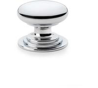 Loops Stepped Round Door Knob Polished Chrome 38mm Classic Kitchen Cabinet Pull Handle