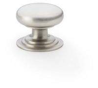 Loops Stepped Round Door Knob - Satin Nickel 32mm Classic Kitchen Cabinet Pull Handle