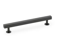 Loops Straight Square Bar Pull Handle - Dark Bronze 160mm Centres Solid Brass Drawer