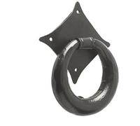 Loops Stylish 105mm Black Ring Door Knockers For Home Entryways - External Outdoor Knocker