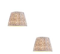 Loops Stylish 2 Pack Of 40Cm Pearl Grey Tapered Cylinder Lamp Shades - Handcrafted Elegance