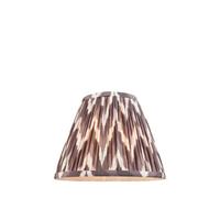 Loops Stylish 25Cm Handcrafted Pearl Grey Tapered Lamp Shade With Zigzag Design