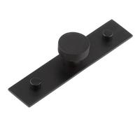 Loops Stylish 30mm Black Cupboard Knob With Plain Backplate - Kitchen Cabinet Knob