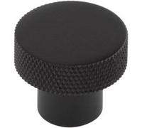 Loops Stylish 30mm Black Diamond Knurled Cupboard Knob For Modern Interiors - Kitchen Cabinet Knob