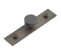 Loops Stylish 30mm Dark Bronze Cupboard Knob With Plain Backplate - Kitchen Cabinet Knob