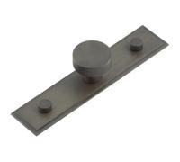 Loops Stylish 30mm Dark Bronze Cupboard Knob With Stepped Backplate - Kitchen Cabinet Knob