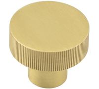 Loops Stylish 30mm Satin Brass Cupboard Knob For Modern Interiors Kitchen Cabinet Knob