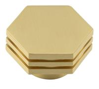 Loops Stylish 40mm Satin Brass Cupboard Knob For Modern Interiors Kitchen Cabinet Knob