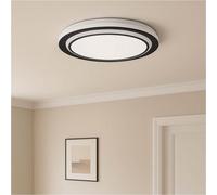 Loops Stylish 49Cm Black Led Ceiling Light For Modern Indoor Spaces