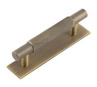 Loops Stylish Antique Brass Cabinet Handle With 96mm Centers - Kitchen Drawer Pull Handle