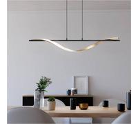 Loops Stylish Black And Brushed Brass Led Pendant Light For Modern Interiors