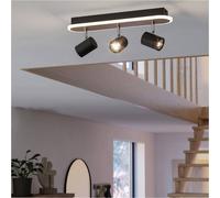 Loops Stylish Black & Brown Triple Ceiling Spotlight for Indoor Space Loops Multicolor