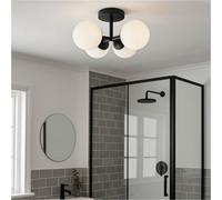 Loops Stylish Black Led Ceiling Light For Modern Indoor Bathroom Decor