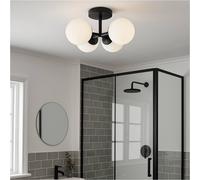 Loops Stylish Black LED Ceiling Light for Modern Indoor Bathroom Decor Loops Black