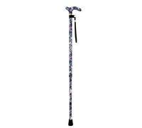Loops Stylish Deluxe Ambidextrous Walking Cane With Adjustable Height And Floral Design