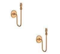 Loops Stylish Dimmable Wall Light Set In Brushed Aged Brass