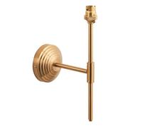 Loops Stylish Dimmable Wall Sconce In Brushed Aged Brass With Reeded Rose T Bar Arm