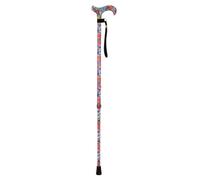 Loops Stylish Floral Ambidextrous Walking Cane With 10 Adjustable Heights For Maximum Support