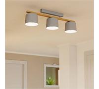 Loops Stylish Light Grey & Brown Triple Ceiling Light for Indoor Space Loops Multicolor