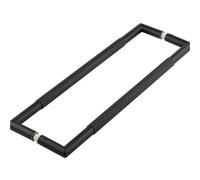 Loops Stylish Mitred Knurled Pull Handle For Doors - Black B/b Fixing 425X19mm - Door Handle