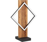 Loops Stylish Modern Black And Brown Rustic Led Table Lamp For Indoor Home Decor