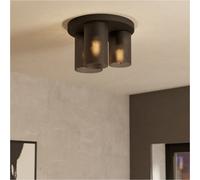 Loops Stylish Modern Black Ceiling Light For Home Interiors - Versatile Semi-Flush Design