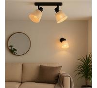 Loops Stylish Modern Black Double Ceiling Light For Indoor Spaces