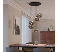 Loops Stylish Modern Black Led Pendant Light For Indoor Ceiling Hanging Fitting