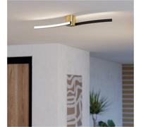 Loops Stylish Modern Brushed Brass And Black Ceiling Light For Indoor Spaces