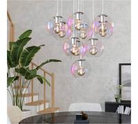 Loops Stylish Modern Chrome Pendant Light E27 for Contemporary Indoor Spaces in Metallics Loops Metallics