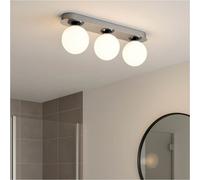 Loops Stylish Modern Chrome Triple Ceiling Light With Led For Indoor Spaces