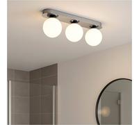 Loops Stylish Modern Chrome Triple Ceiling Light with LED for Indoor Spaces in Metallics Loops Metallics