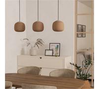Loops Stylish Modern Taupe Triple Pendant Ceiling Light For Indoor Home Decor